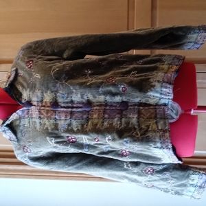 Sportsgirl Embroidered Jacket Size M Pea Green